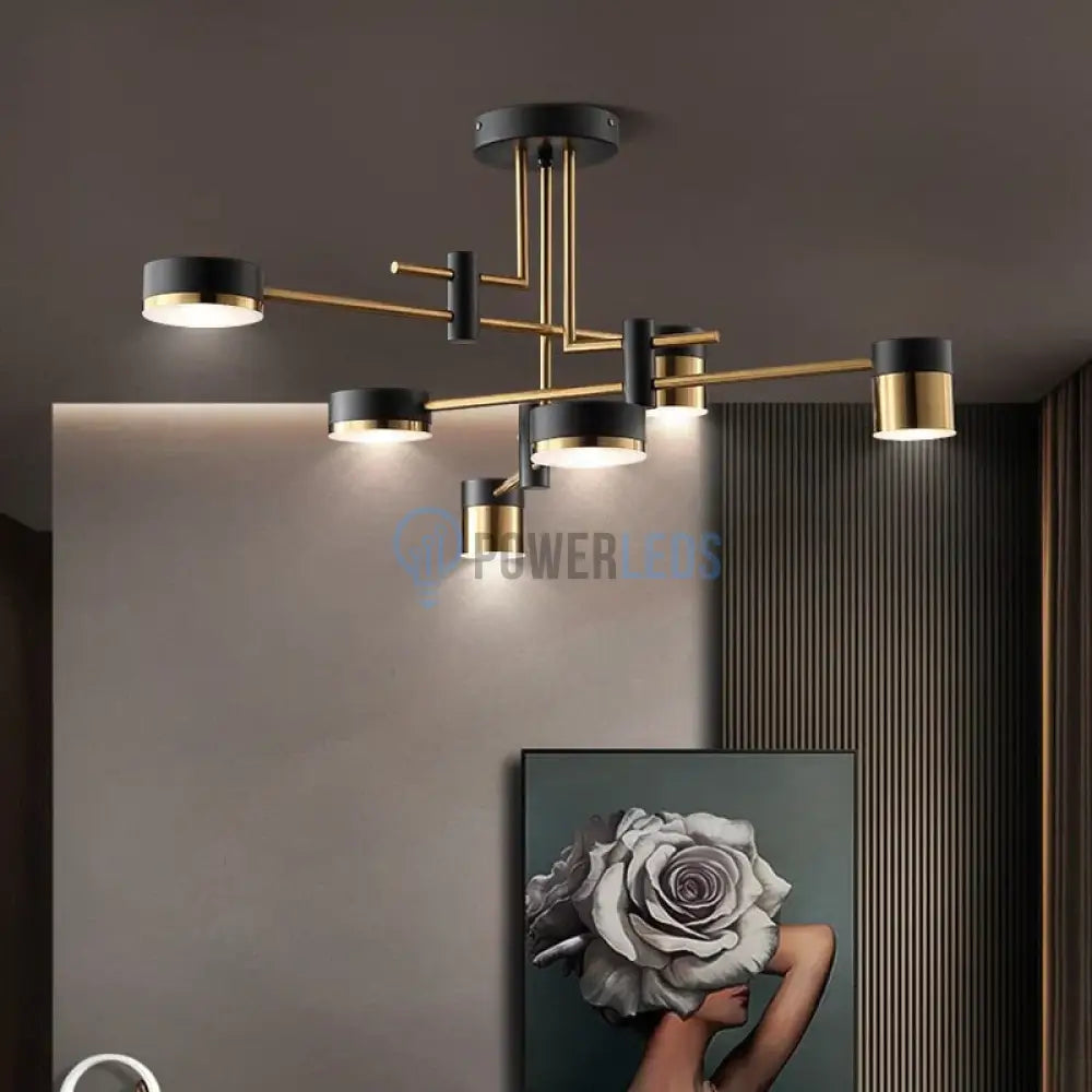 Lustra LED RAVENNA 3+3 Echivalent 500W Telecomanda powerleds.ro