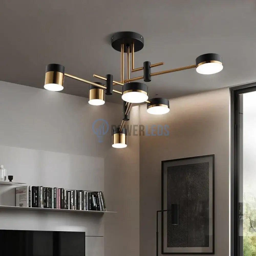 Lustra LED RAVENNA 3+3 Echivalent 500W Telecomanda powerleds.ro