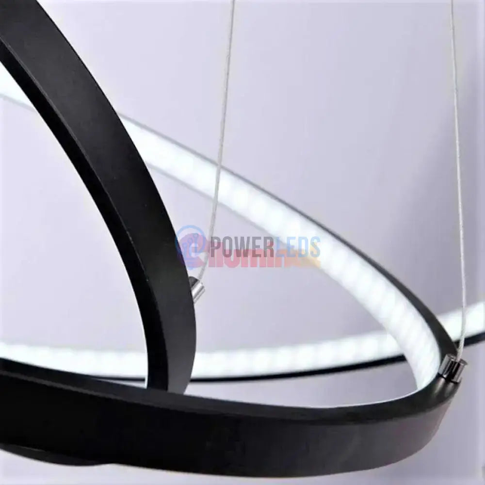 Lustra LED RGB-CCT AARON Black WIZ SMART Echivalent 1000W Telecomanda powerleds.ro