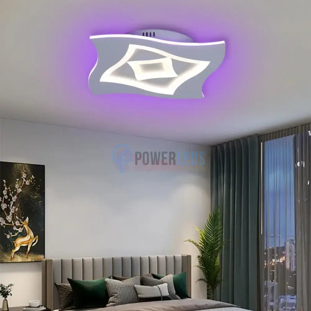 Lustra LED HERA Echivalent 200W Telecomanda 40CM / SQUARE DESIGN Lighting Fixtures