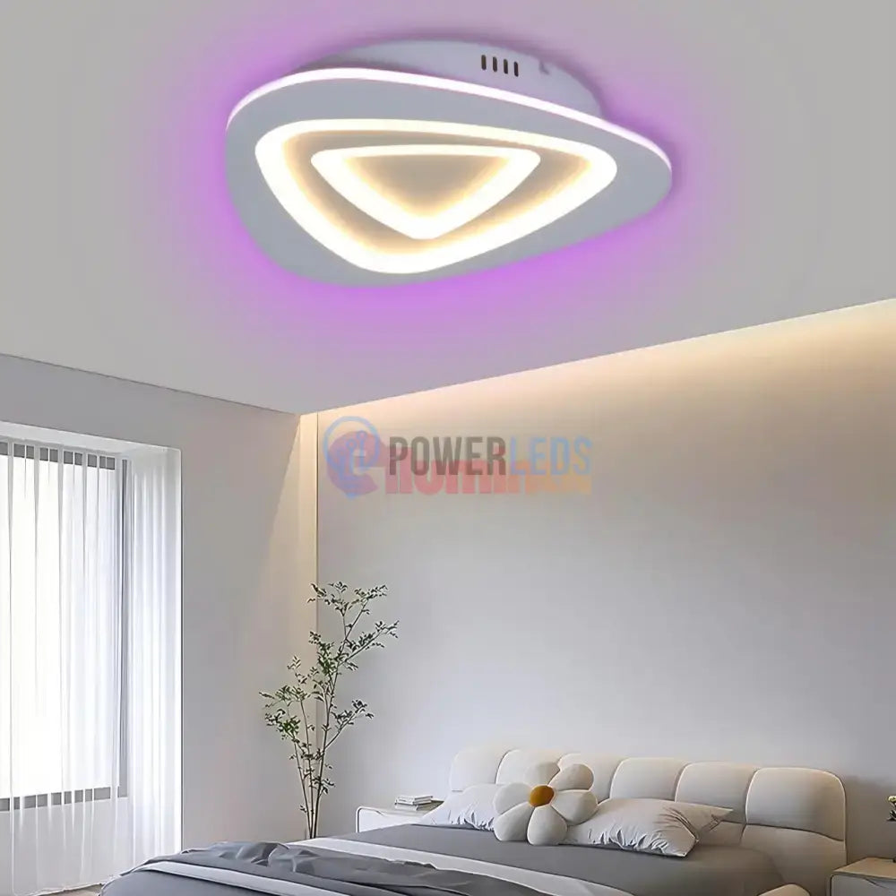 Lustra LED RGB PRISMA Echivalent 200W Telecomanda powerleds.ro