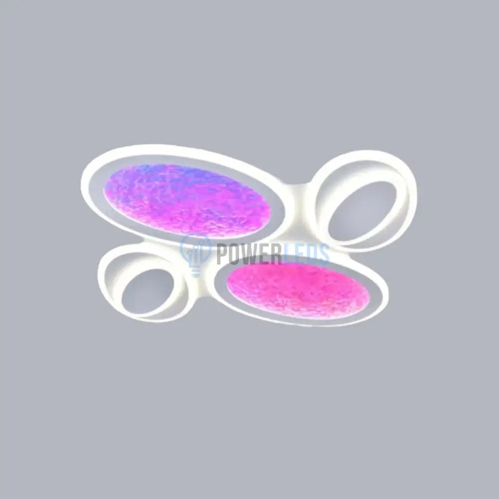 Lustra LED RGB SIERA 4 Ovals 3 Functii Echivalent 600W Telecomanda ALBA / RGB / 50CM Lighting Fixtures