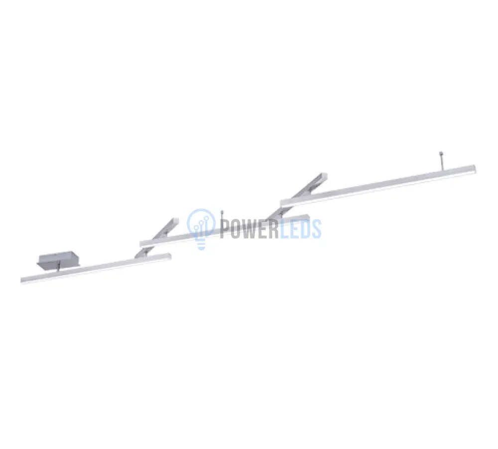 Lustra LED RGBW MELBY Reglabila Argintie 242cm Echivalent 300W Telecomanda 345CM / MINIMALIST DESIGN / ARGINTIE