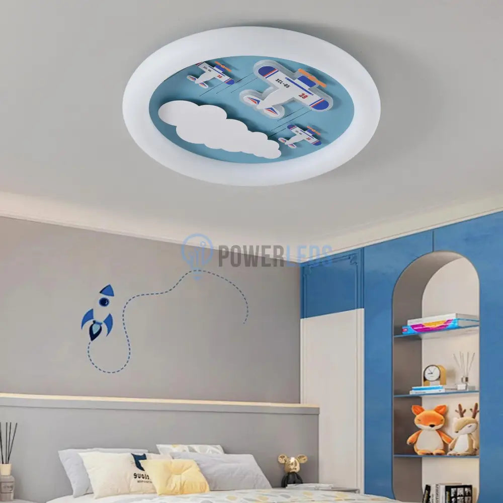 Lustra LED RHYORA Echivalent 400W Telecomanda KIDS / 50CM / ALBASTRU Lighting Fixtures