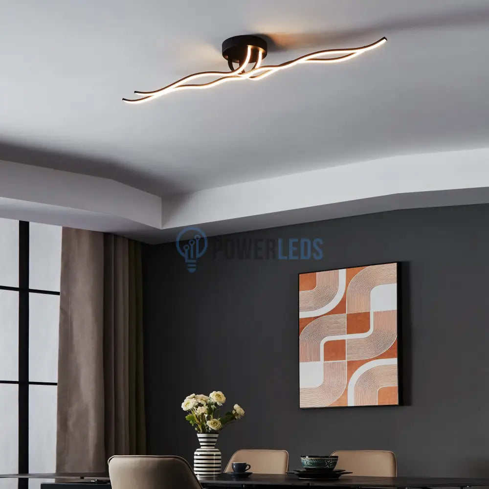 Lustra LED RONCADE 1 Black Echivalent 500W powerleds.ro