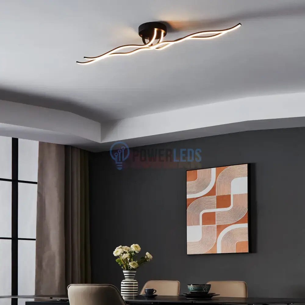 Lustra LED RONCADE 1 Black Echivalent 500W Eglo 99322 NEAGRA / 115CM / MINIMALIST DESIGN Lighting Fixtures