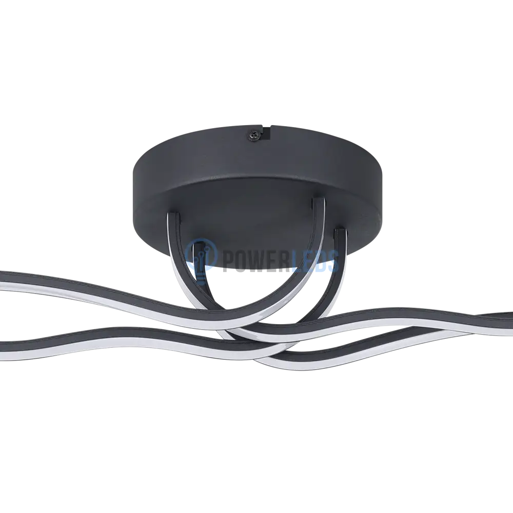Lustra LED RONCADE 1 Black Echivalent 500W powerleds.ro