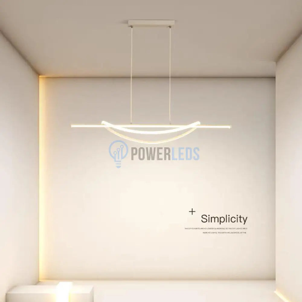 Lustra LED SIMA Suspendata White Echivalent 500W Telecomanda Lighting Fixtures