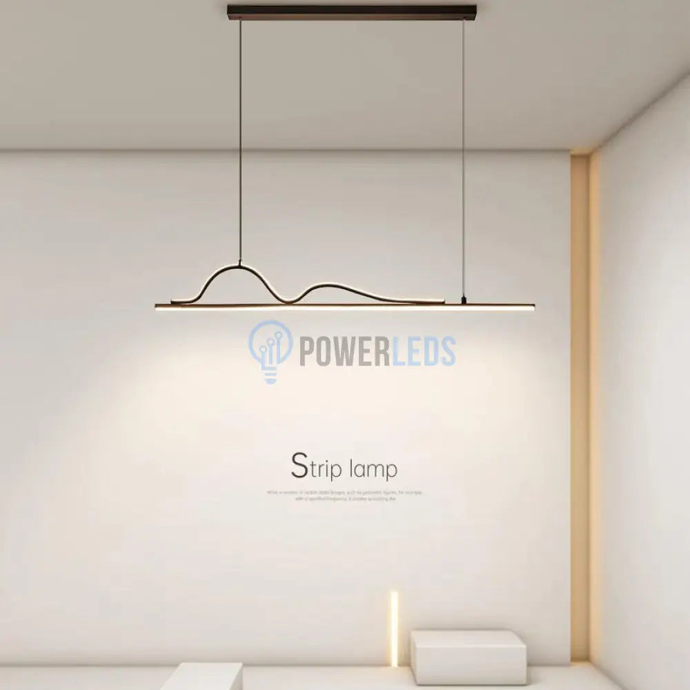 Lustra LED Snake Suspendata Black Echivalent 400W Telecomanda Lighting Fixtures
