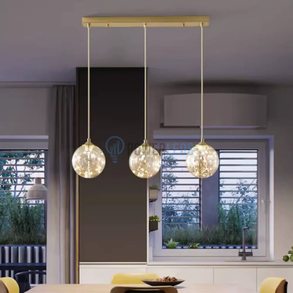 Lustra LED Sparkle Abajur Transparent DX333-3 AURIE / MINIMALIST DESIGN / 60CM Lighting Fixtures