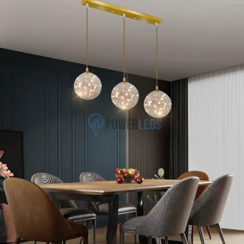 Lustra LED Sparkle Abajur Transparent DX333-3 AURIE / MINIMALIST DESIGN / 60CM Lighting Fixtures