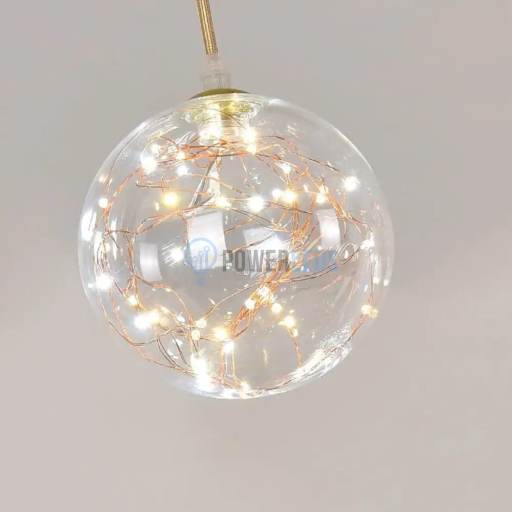 Lustra LED Sparkle Abajur Transparent DX333-3 AURIE / MINIMALIST DESIGN / 60CM Lighting Fixtures