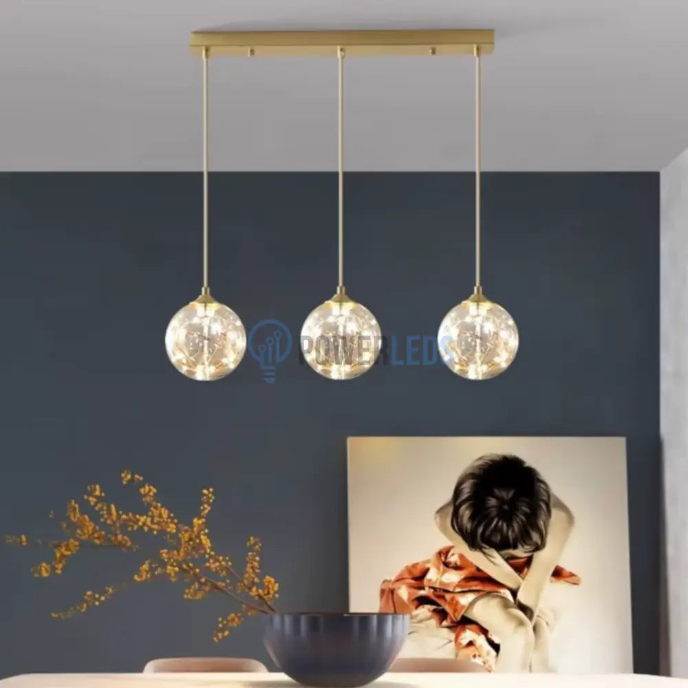 Lustra LED Sparkle Abajur Transparent DX333-3 AURIE / MINIMALIST DESIGN / 60CM Lighting Fixtures
