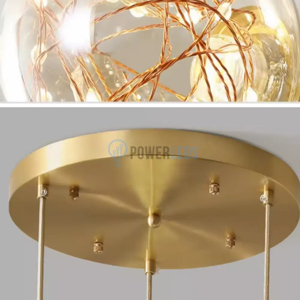 Lustra LED Sparkle Abajur Transparent DX333-3 AURIE / MINIMALIST DESIGN / 60CM Lighting Fixtures