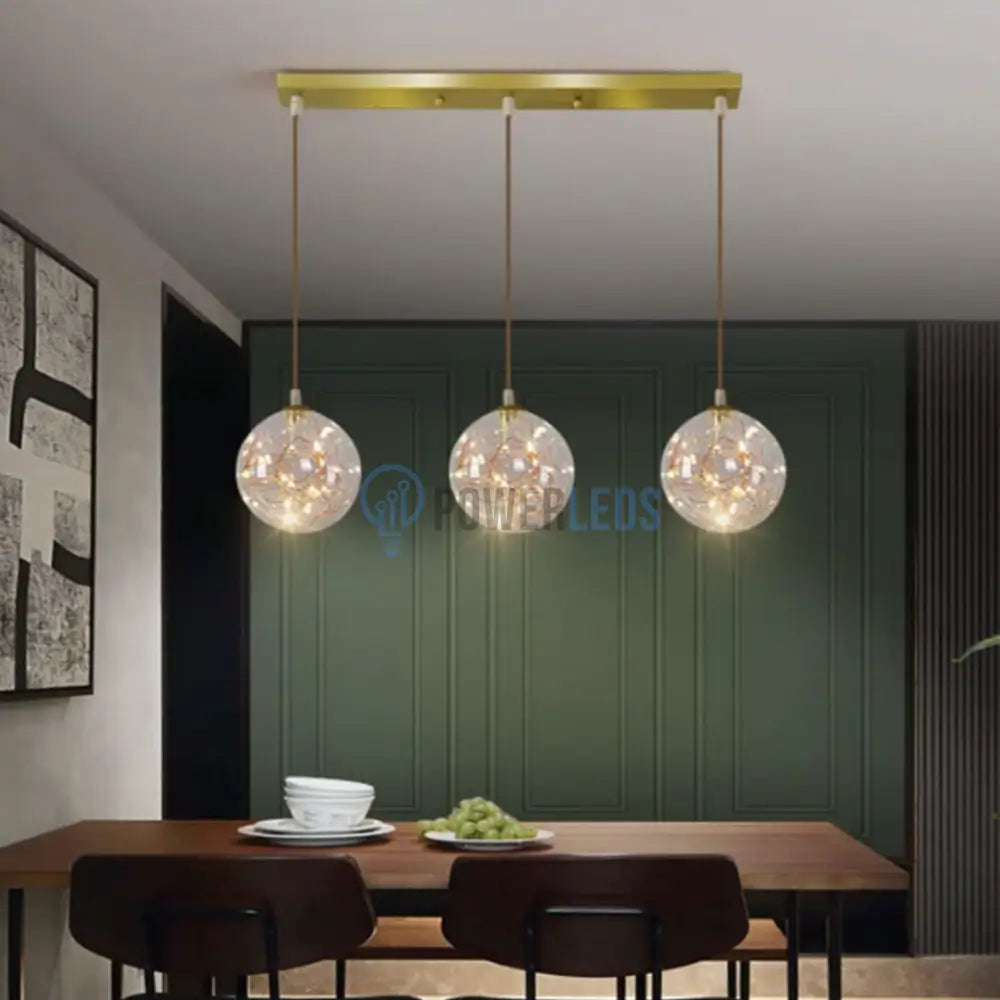 Lustra LED Sparkle Abajur Transparent DX333-3 AURIE / MINIMALIST DESIGN / 60CM Lighting Fixtures