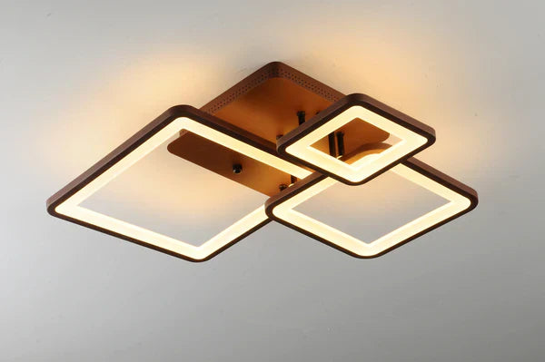 Lustra LED Three Square Maro Echivalent 400W Telecomanda