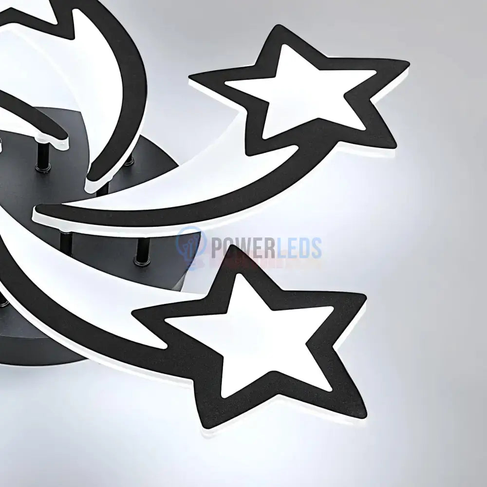 Lustra Led Star Design Black Echivalent 600W Telecomanda Lighting Fixtures