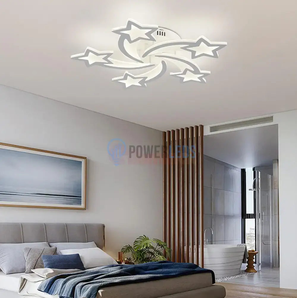 Lustra Led 100W Star Design Telecomanda Echivalent 500W Lighting Fixtures