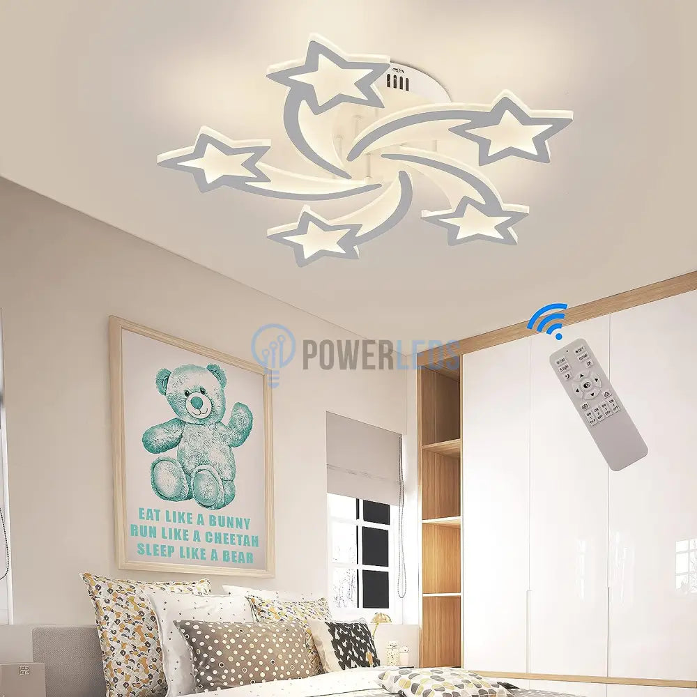 Lustra Led 100W Star Design Telecomanda Echivalent 500W Lighting Fixtures