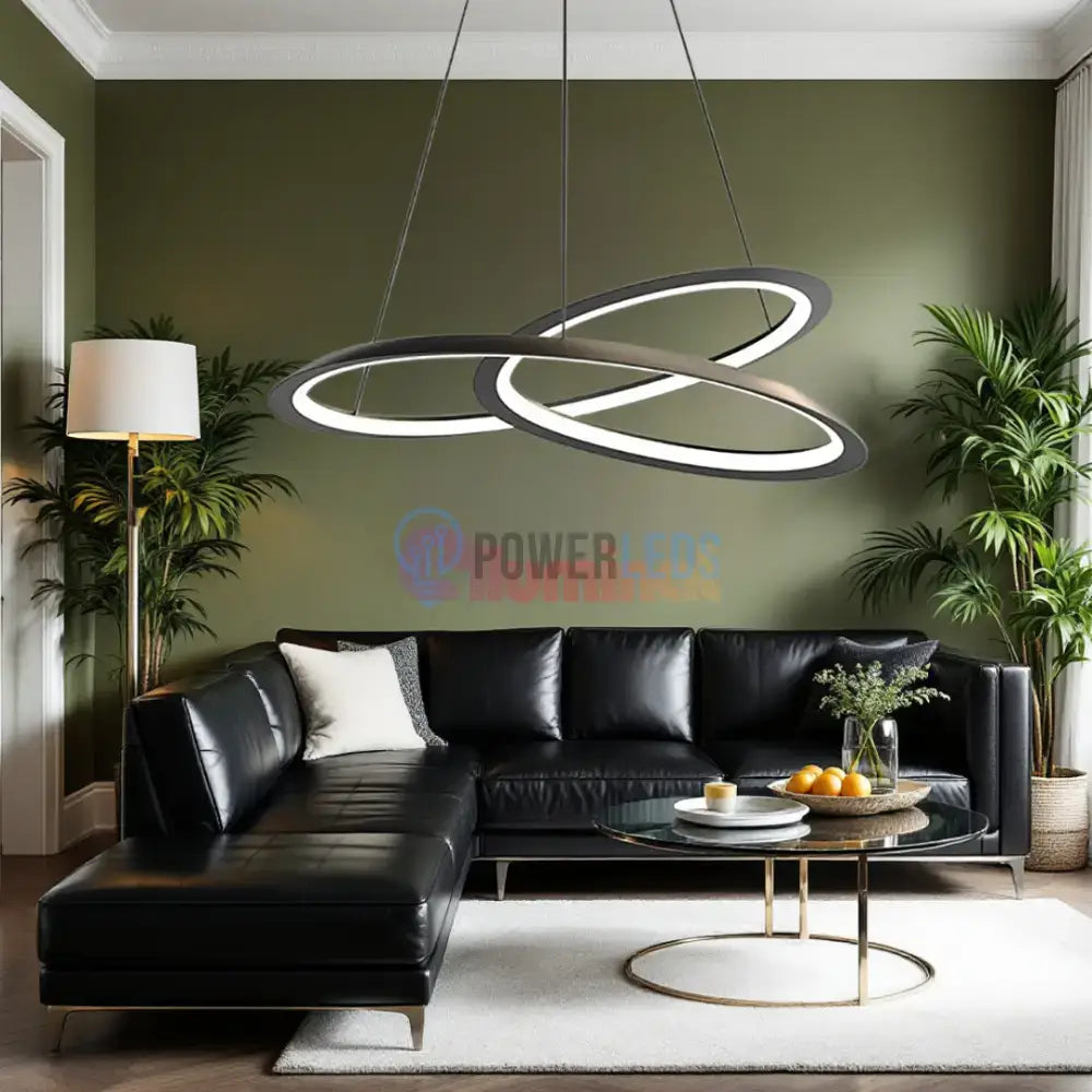 Lustra LED Suspendata 120W Lumea Black Telecomanda Echivalent 600W powerleds.ro