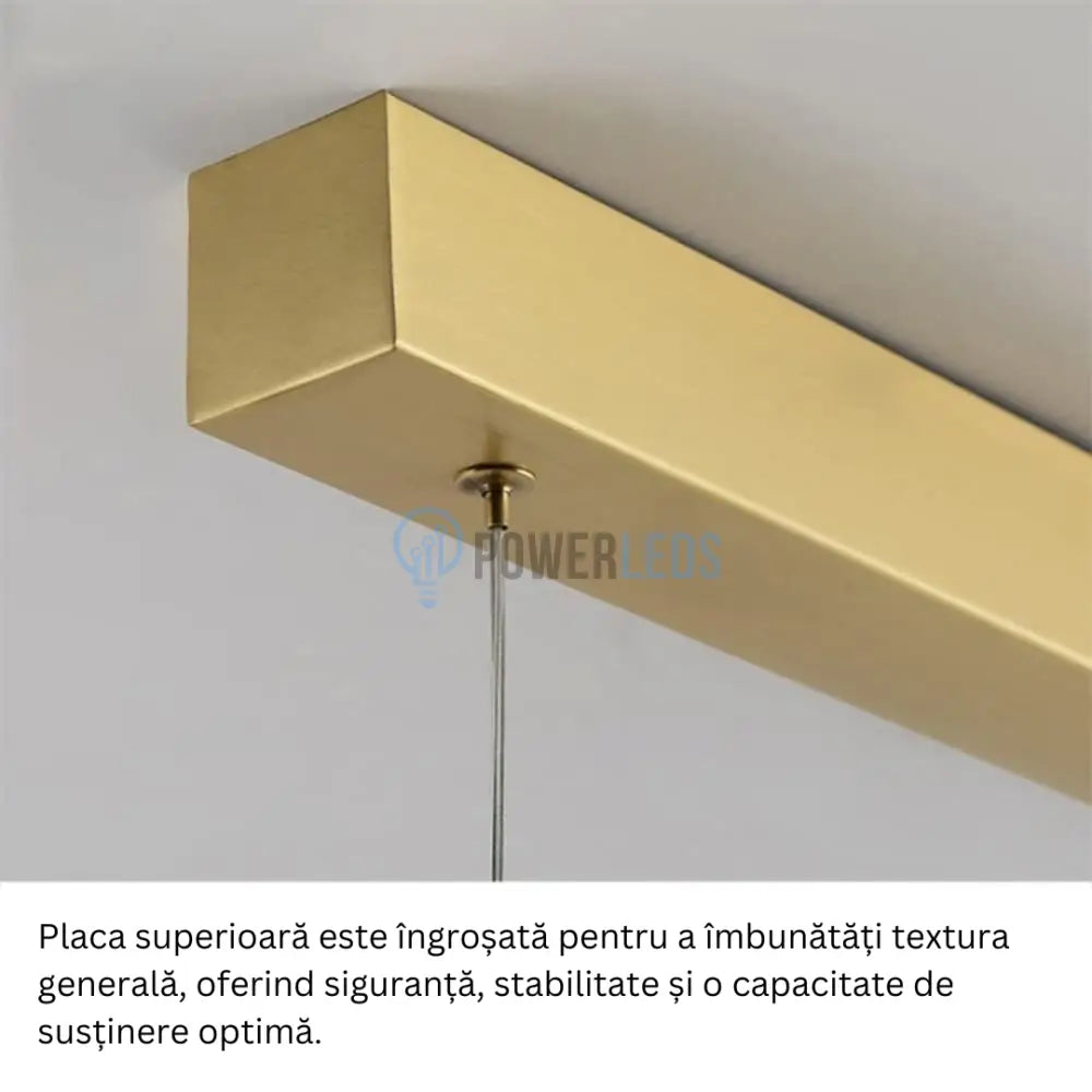 Lustra LED 36W OFFICE Suspendata Gold cu Telecomanda SE-P1936-100 GD AURIE / SUSPENDATE Lighting Fixtures
