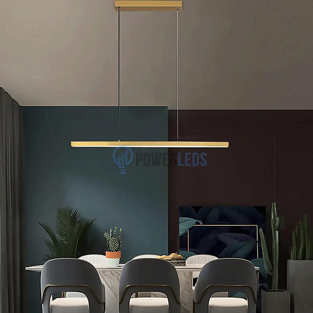 Lustra LED 36W OFFICE Suspendata Gold cu Telecomanda SE-P1936-100 GD AURIE / SUSPENDATE Lighting Fixtures
