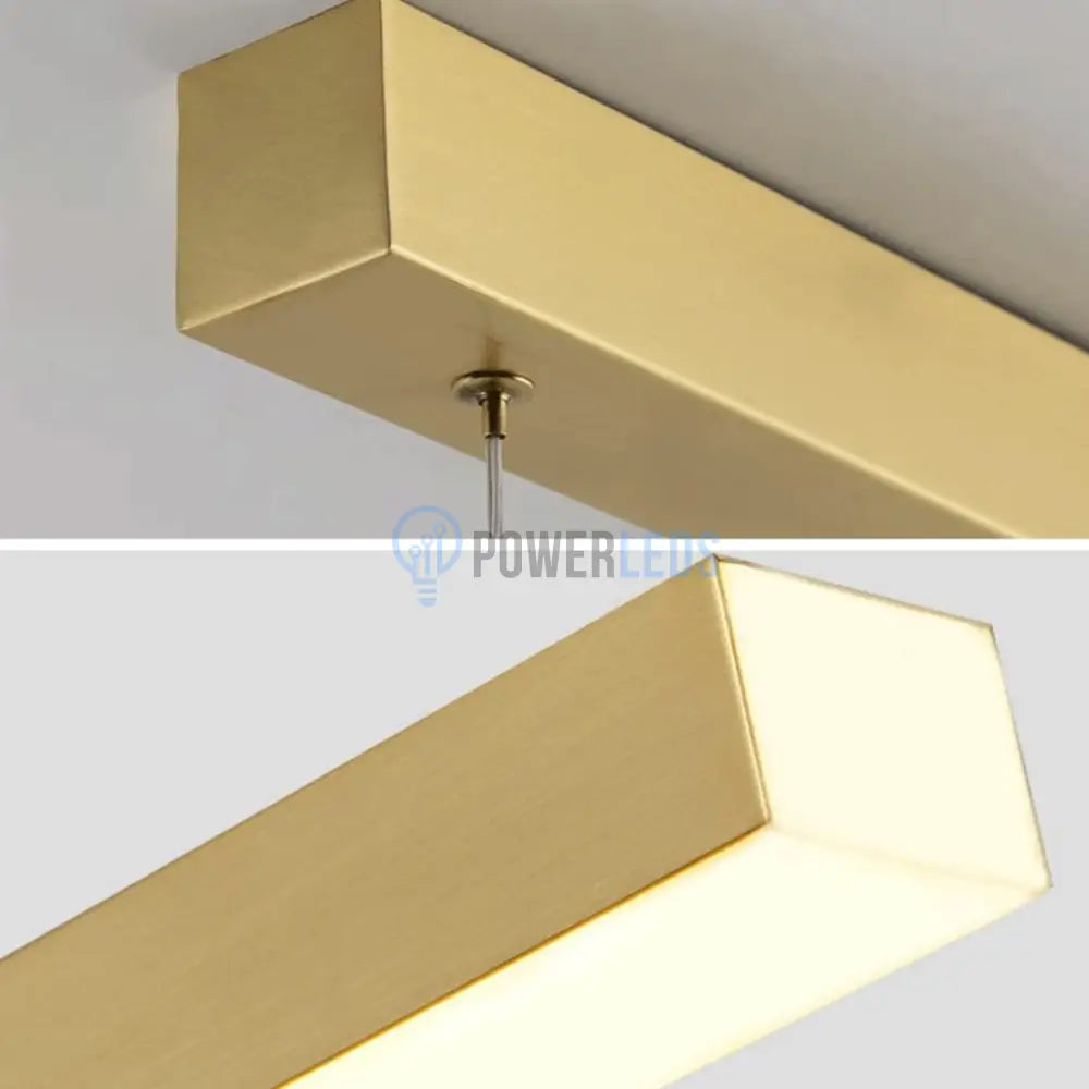 Lustra LED 36W OFFICE Suspendata Gold cu Telecomanda SE-P1936-100 GD AURIE / SUSPENDATE Lighting Fixtures