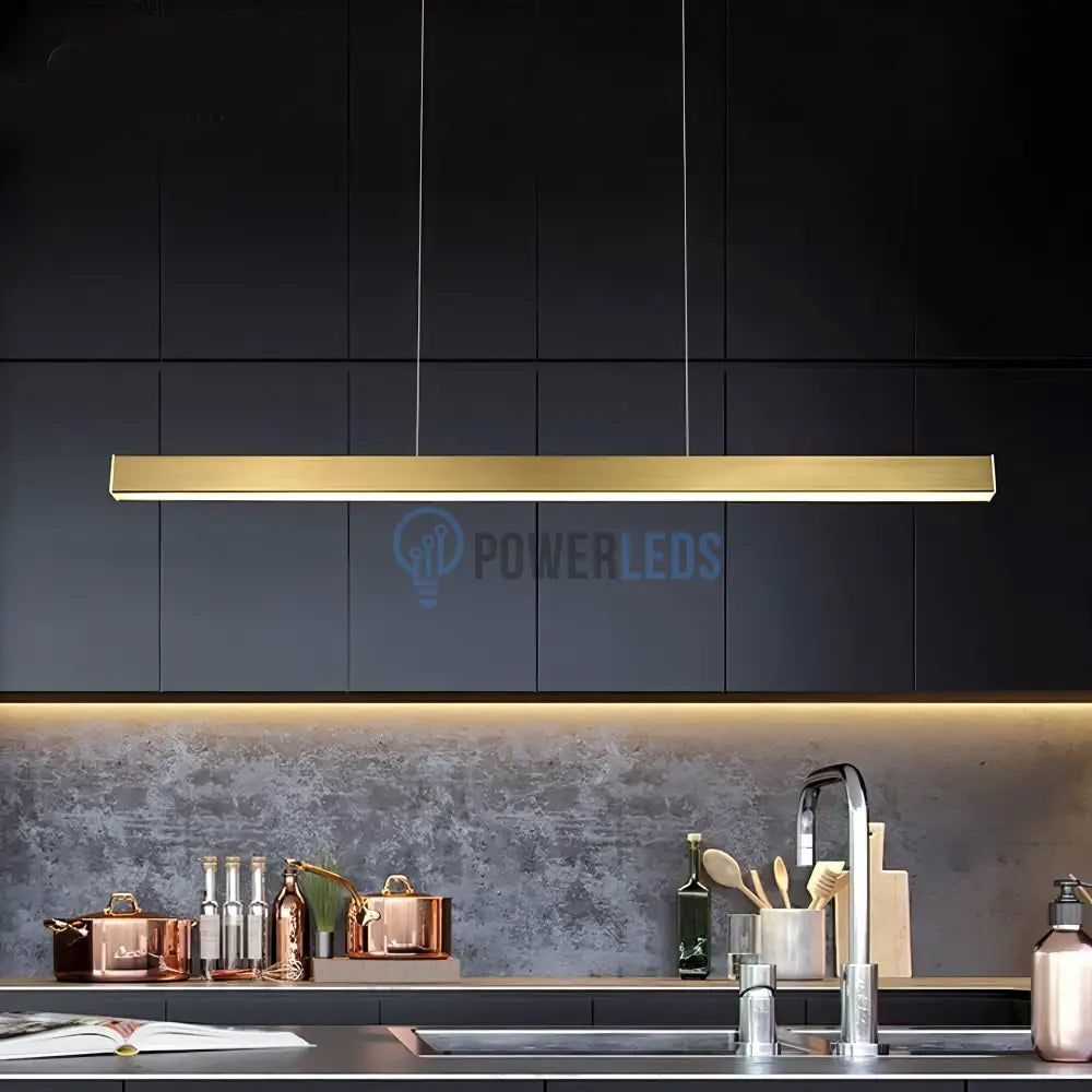Lustra LED 36W OFFICE Suspendata Gold cu Telecomanda SE-P1936-100 GD AURIE / SUSPENDATE Lighting Fixtures