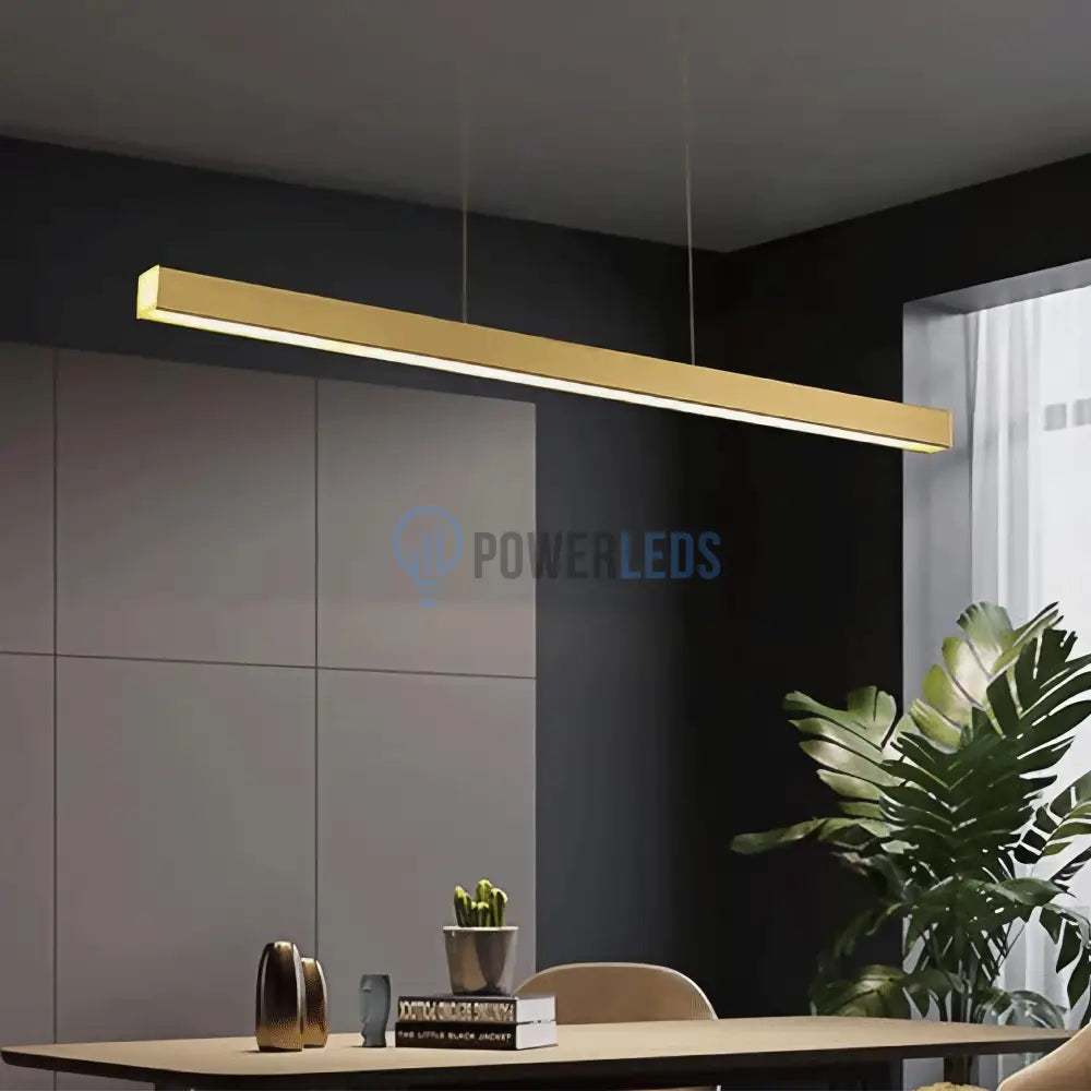 Lustra LED 36W OFFICE Suspendata Gold cu Telecomanda SE-P1936-100 GD AURIE / SUSPENDATE Lighting Fixtures