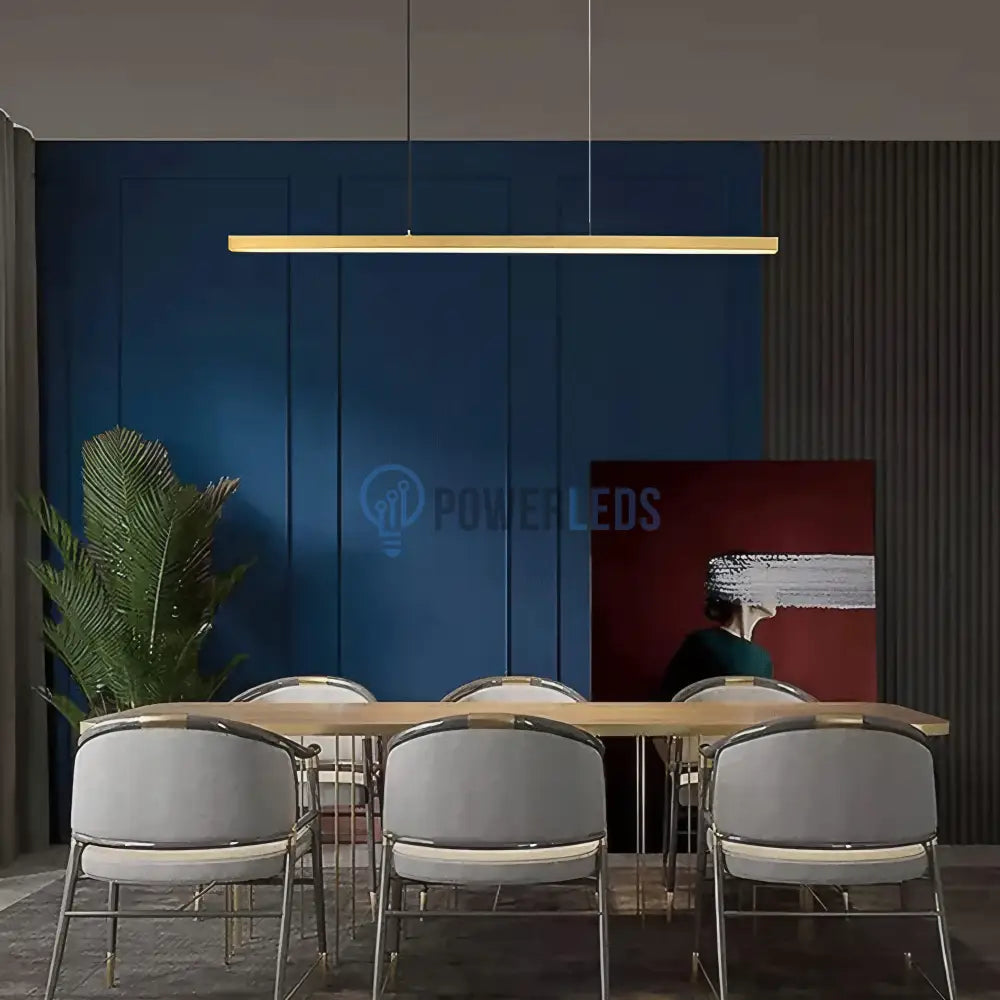 Lustra LED 36W OFFICE Suspendata Gold cu Telecomanda SE-P1936-100 GD AURIE / SUSPENDATE Lighting Fixtures