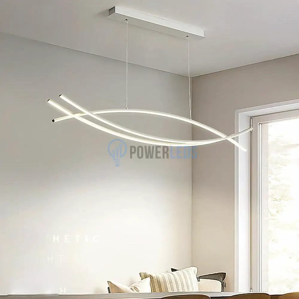 Lustra LED 80W OFFICE Suspendata WHITE cu Telecomanda WHITE / 120CM / SUSPENDATE Lighting Fixtures