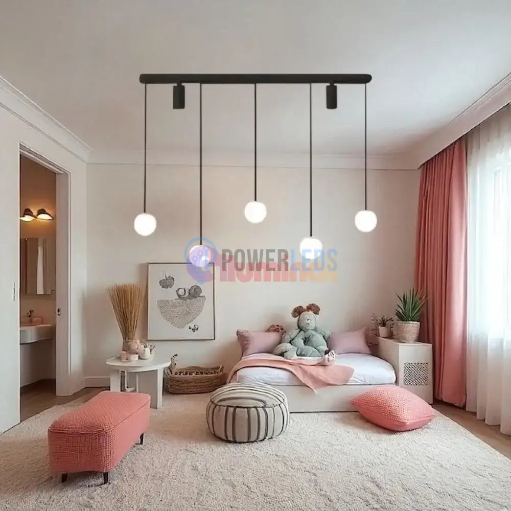 Lustra LED Suspendata Abajur 56W Echivalent 220W Telecomanda powerleds.ro