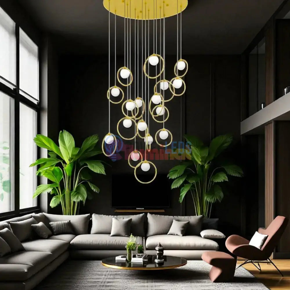 Lustra LED Suspendata Abajur PORTOCOLOM 51W powerleds.ro