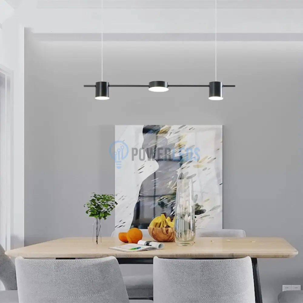 Lustra Led Suspendata 30W G3849-2 + 1 Echivalent 250W Neagra / Suspendate Lighting Fixtures