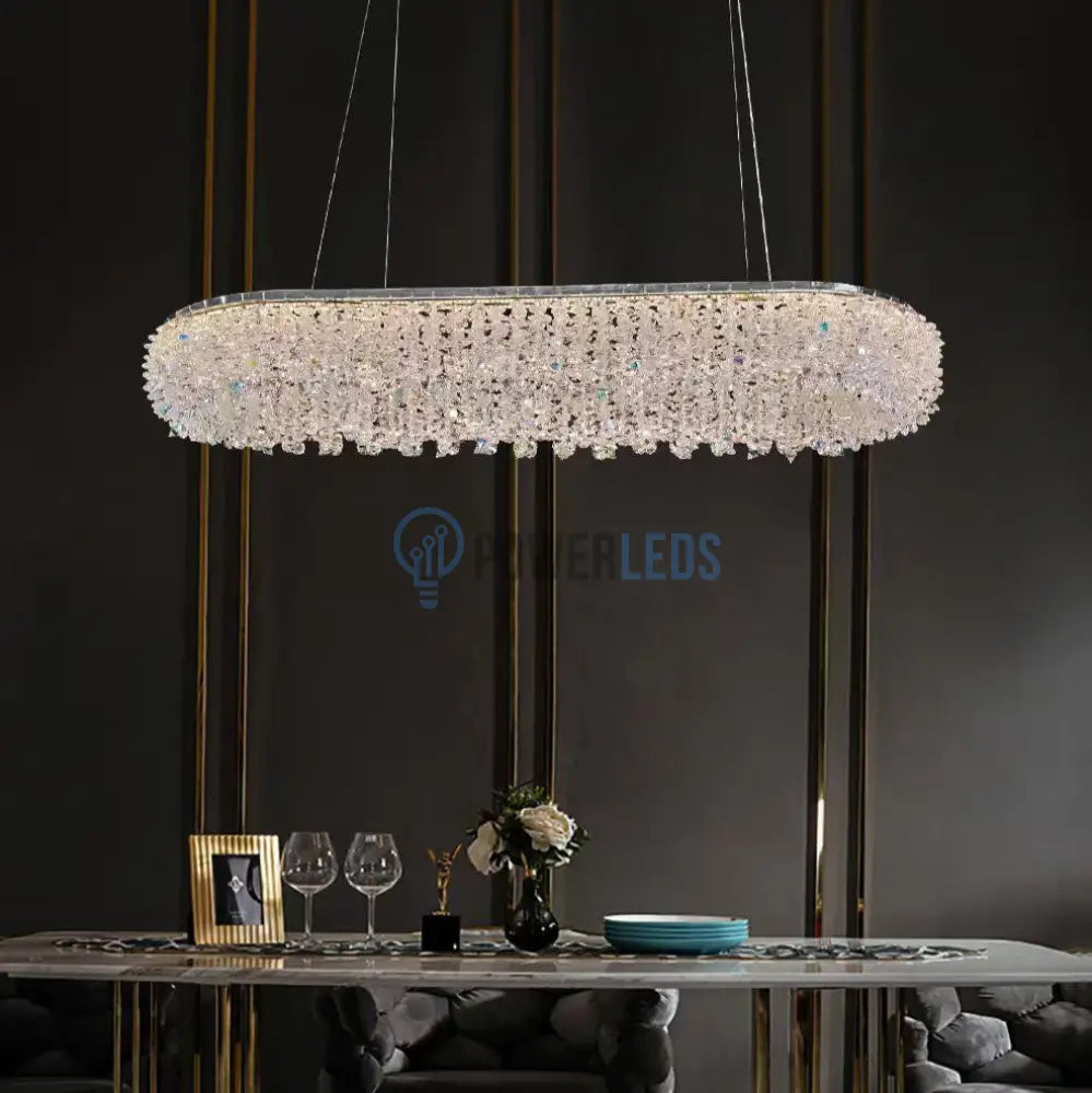 Lustra LED Suspendata QUEEN Gold Cristal 80x30cm (Copy) CRISTAL / AURIE Ceiling Light Fixtures