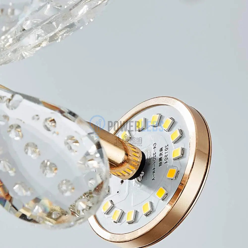 Lustra LED Suspendata Cristal Butterfly Gold Echivalent 450W AURIE / 50CM / CRISTAL Lighting Fixtures