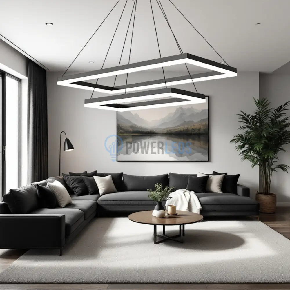 Lustra LED Suspendata Black 120cm Liniara Echivalent 400W Telecomanda (Copy) powerleds.ro