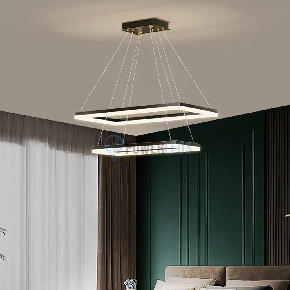 Lustra LED Suspendata Black 120cm Liniara Echivalent 400W Telecomanda (Copy) powerleds.ro