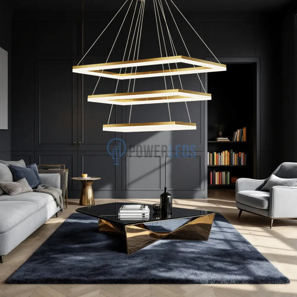 Lustra LED Suspendata Neagra (Copy) powerleds.ro