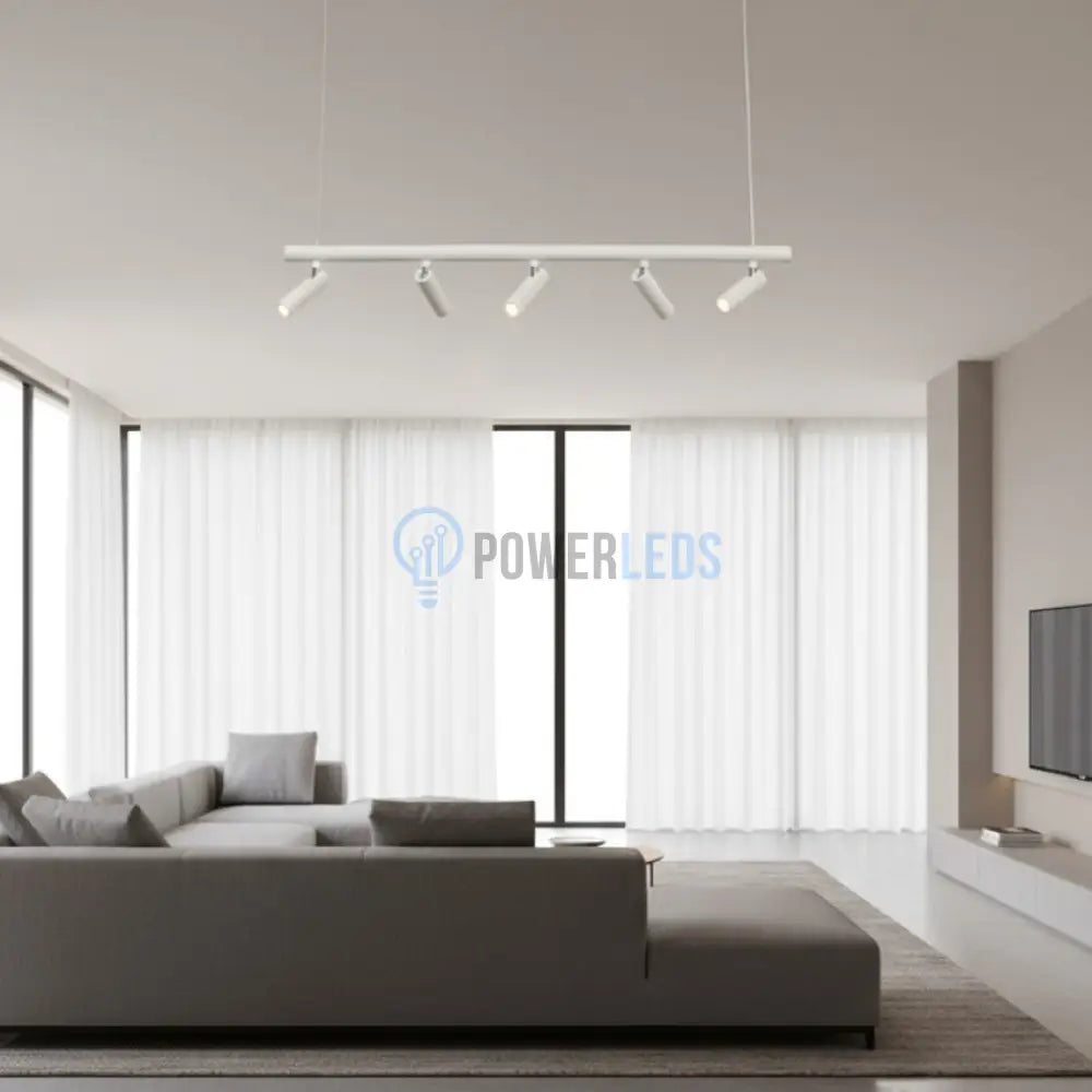 Lustra LED Suspendata cu 5 Spoturi Reglabile JERICO White led ceiling light