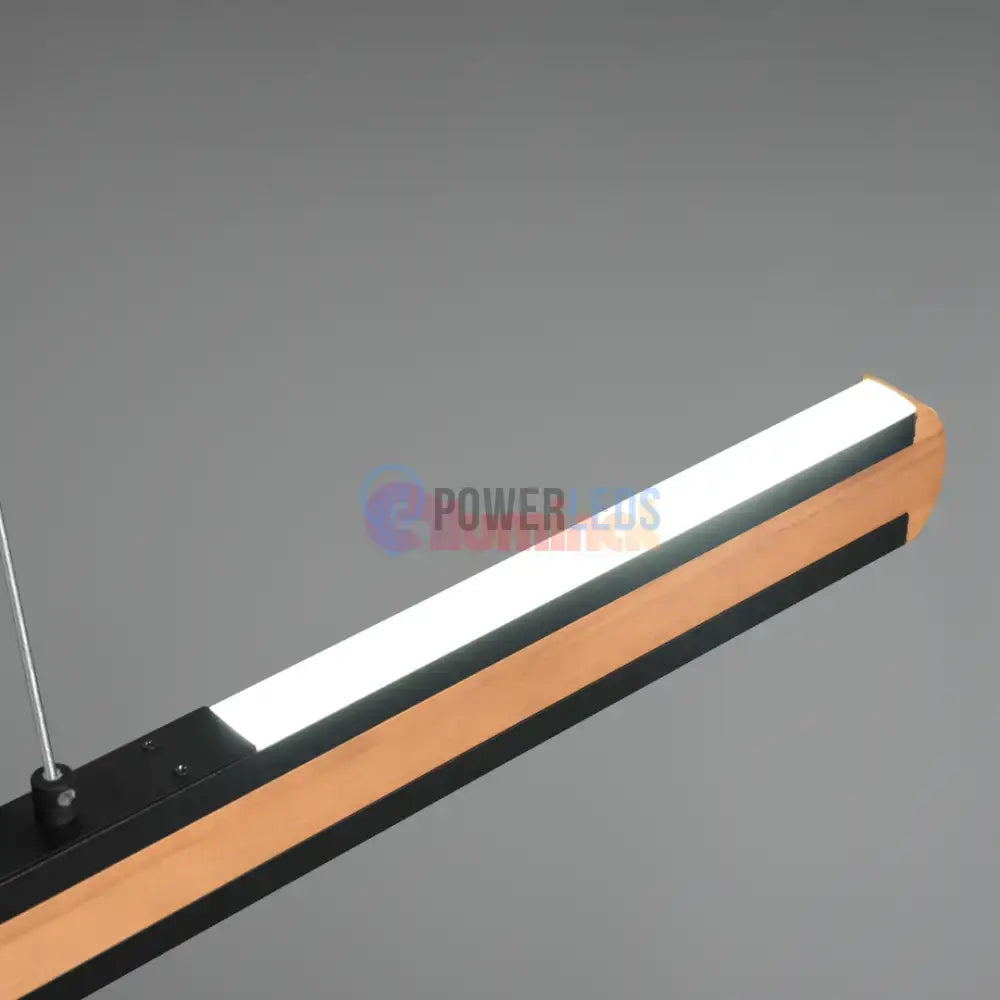 Lustra LED Suspendata DEACON Wood Echivalent 500W powerleds.ro