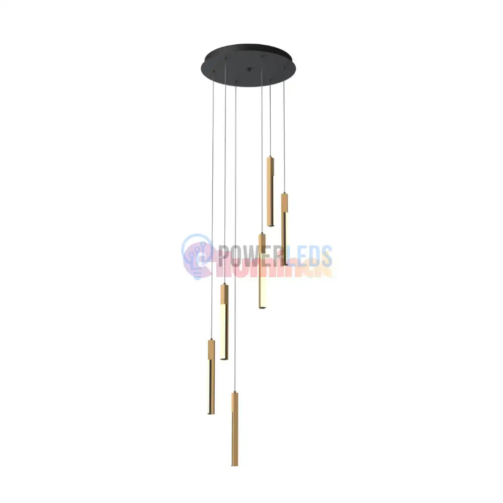 Lustra LED Suspendata ELIOT Lemn Design Echivalent 300W powerleds.ro