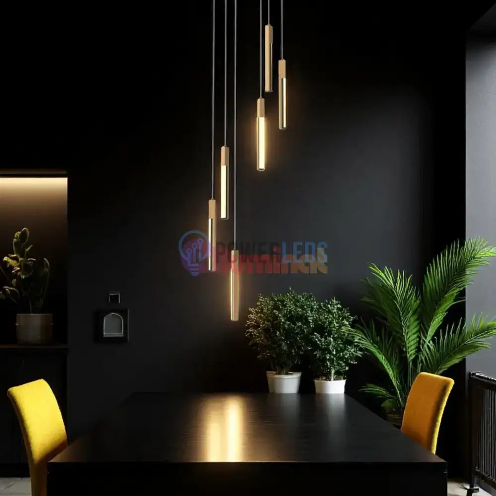 Lustra LED Suspendata ELIOT Lemn Design Echivalent 300W powerleds.ro