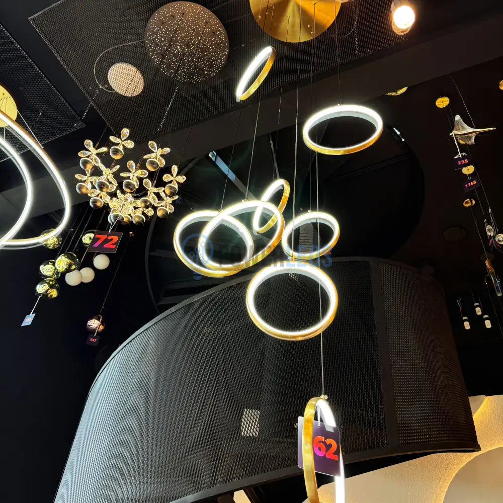Lustra LED Suspendata GOLD Lightman powerleds.ro