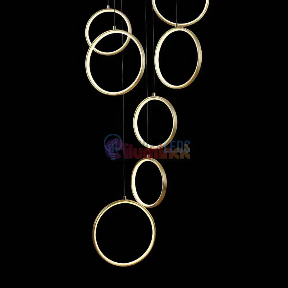 Lustra LED Suspendata GOLD Lightman powerleds.ro