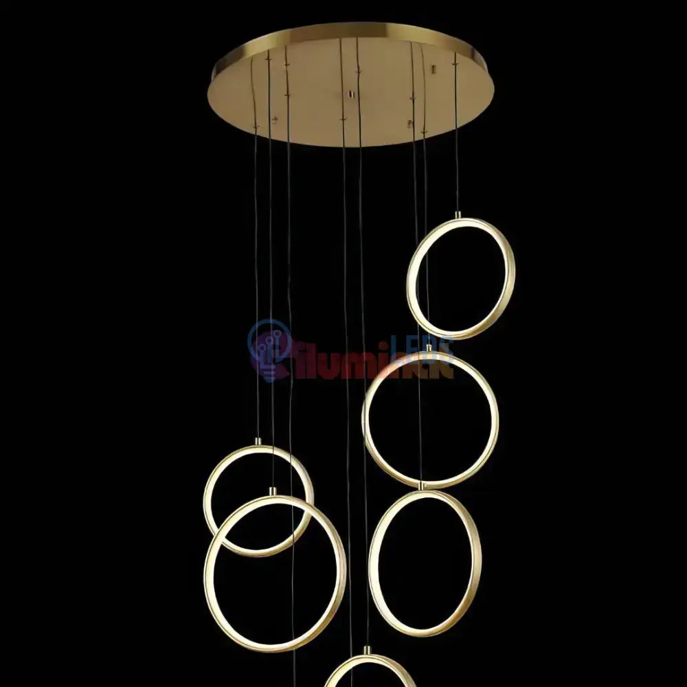 Lustra LED Suspendata GOLD Lightman powerleds.ro