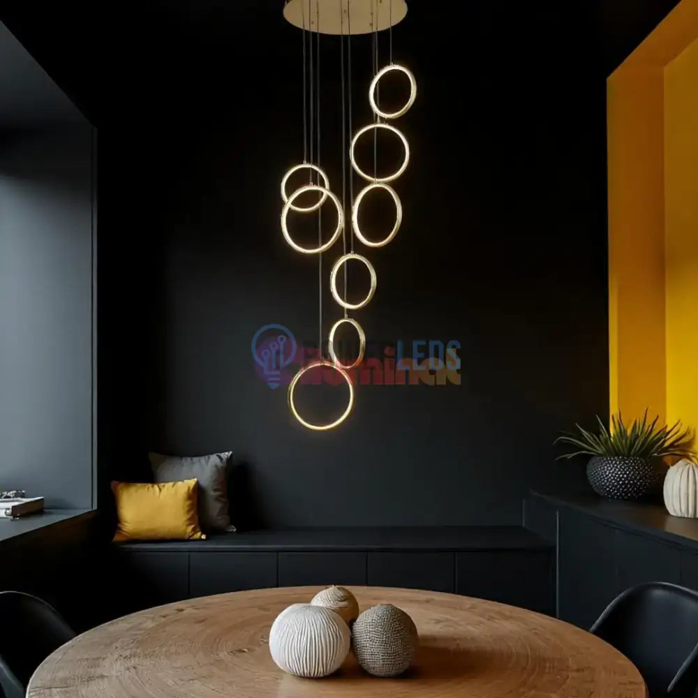 Lustra LED Suspendata GOLD Lightman powerleds.ro