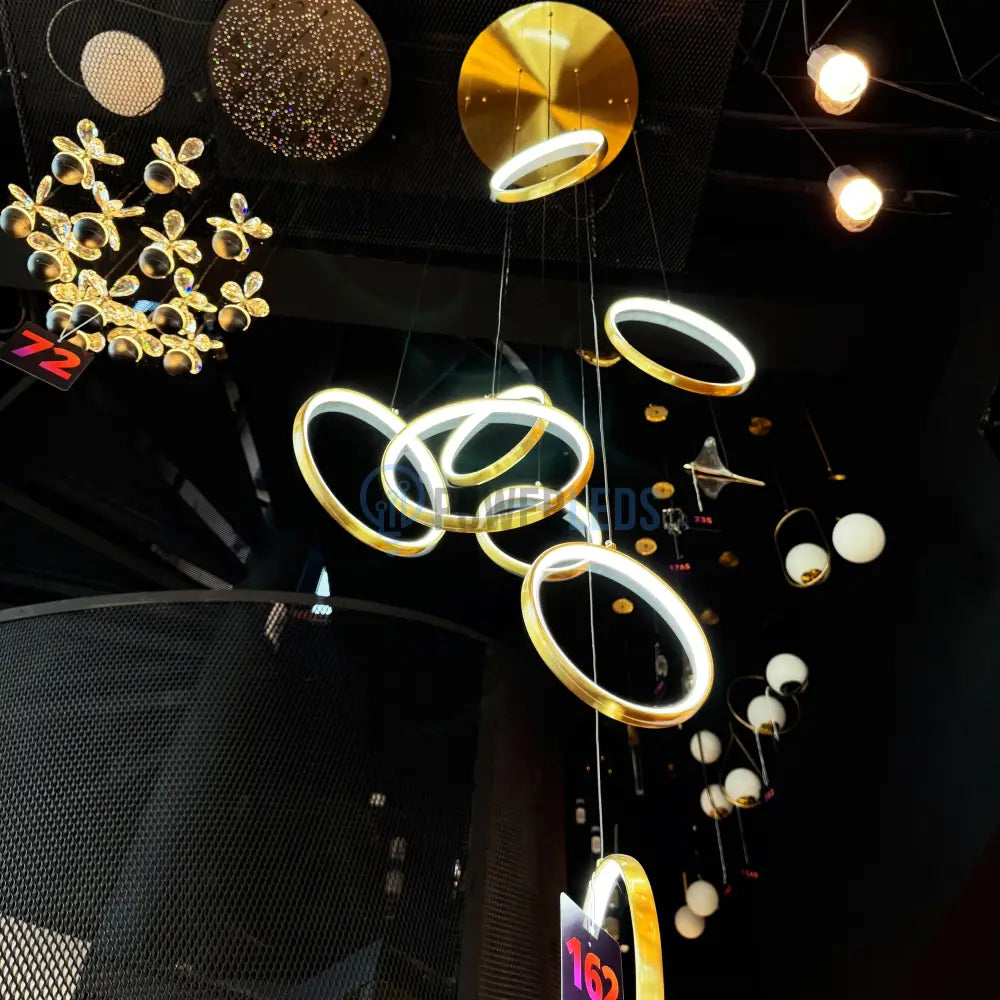 Lustra LED Suspendata GOLD Lightman powerleds.ro