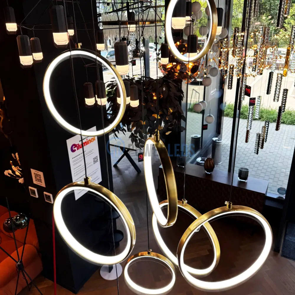 Lustra LED Suspendata GOLD Lightman powerleds.ro