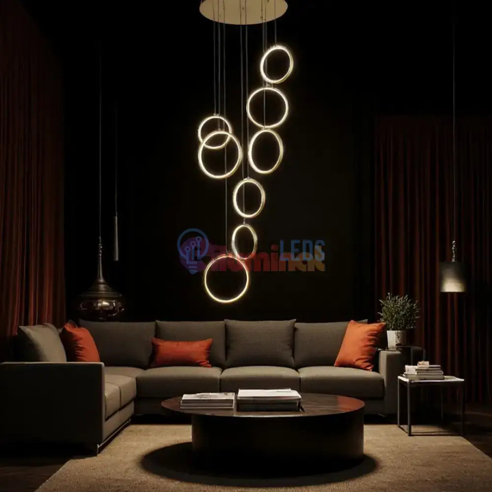Lustra LED Suspendata GOLD Lightman powerleds.ro